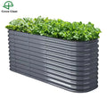 Huizhou Green Giant 32'' Tall 6N1 Modular Corrugated Galvanized Metal Raised Garden Bed Kit Planter Flower Box for the Garden