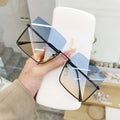 New Hot Sale Women Semi-rimless Square Frame Sunglasses Men Sunglasses Newest Lunettes De Soleil Woman Unisex Mirror
