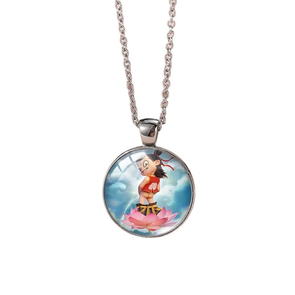 2025 New Wholesale Nezha Film Pendant Necklace Fashion Pendant Sweater Chain Jewelry Gifts For Children School Students
