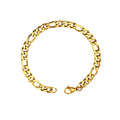 18K Gold Plated Stainless Steel Women Simple Gold Plated Cuban 3:1NK Link Chain Bracelet