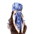 LOW Customize Wholesale New Fashion Scarf  Cashew Printed 90*90cm Custom Head Wrap Smooth Thin Soft  Shawl Hijab for Women