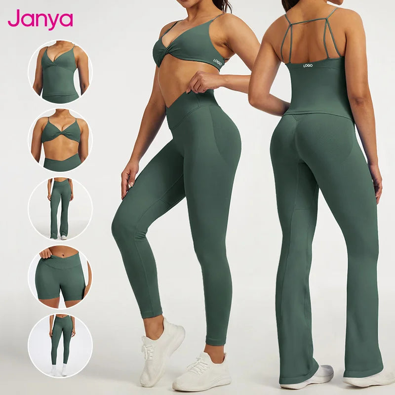 Wholesale Tik Tok Athletic Clothing Ladies Gym Fitness Sport Workout Clothes Activewear Seamless Women Sports Wear Yoga Suit Set