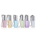 Empty Small Portable Essential Oil Roller Bottle 3ml Golden Silver Chain Cap Glass Roll on Perfume Bottle