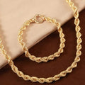 18K Gold Twist Bracelet Versatile Clavicle Chain Pure Gold Female Luxury Fashion Jewelry Bracelet MegaBDM