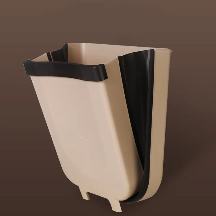 Reusable Hanging Kitchen Trash Can Plastic Collapsible Mini Garbage Bin for Cabinet Car