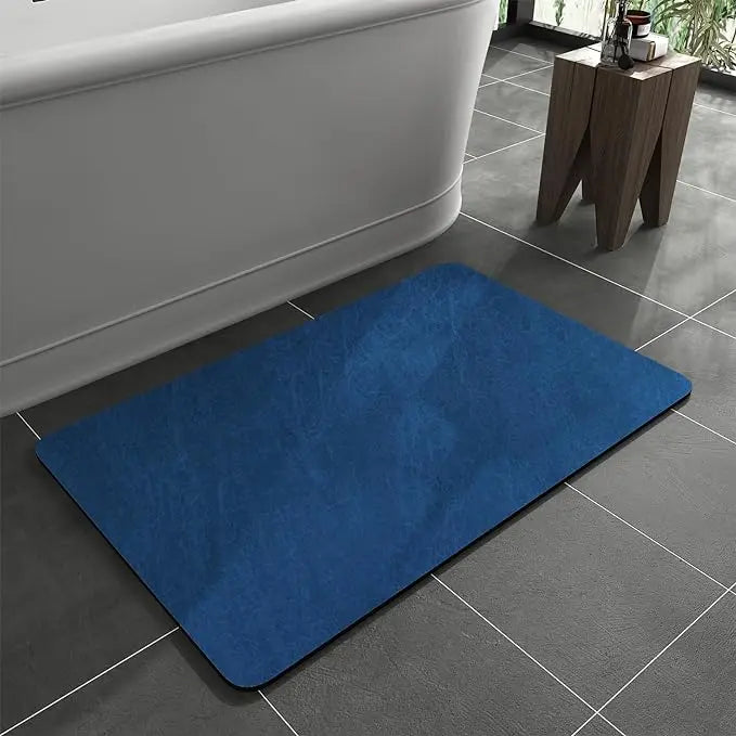 New Design Solid Color Royal Blue 15.7"x23.6" Bath Mat Rug With Rubber Backing Non-Slip Quick Dry Absorbent for Home or Hotels
