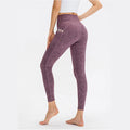 Ribbed High Waist Yoga Pants Manufacturer Running Designer Gym Leggings for Print Water Print With Pockets Push up Leggings