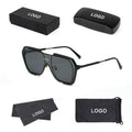 2024 Net Red One-piece Big Frame Square Sunglasses Female Ins Europe and the United States Retro Anti-UV Sunglasses for Men