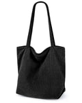 Best Nice Large Women's Ladies Carry  the Tote Bag in Black with Zipper for Books Everyday