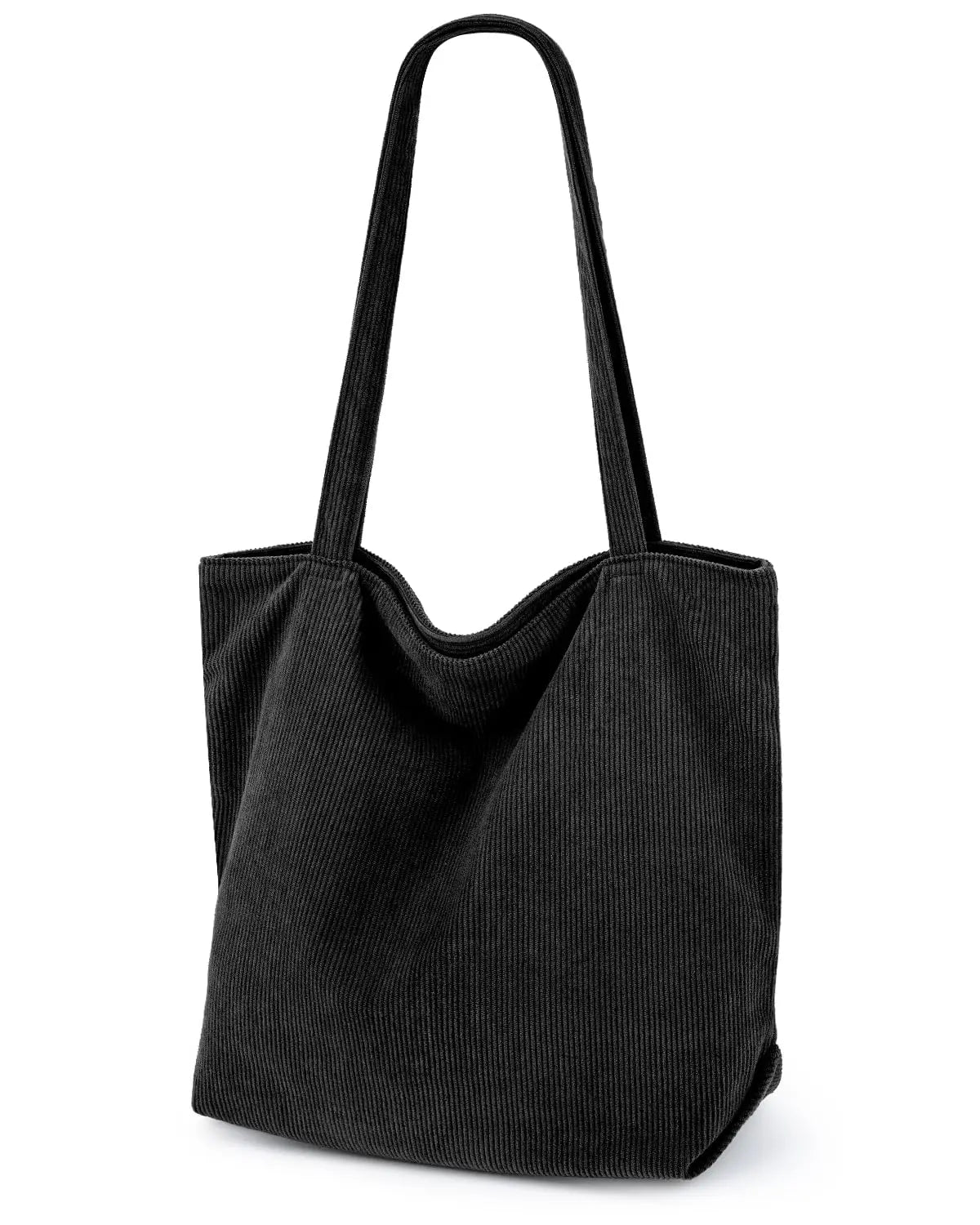 Best Nice Large Women's Ladies Carry  the Tote Bag in Black with Zipper for Books Everyday