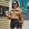 New Arrival Women's Shearling Jacket Winter Fashion Teddy Fur Coat Women Thick Warm Teddy Bear Plush Short Long Sleeve Pullover
