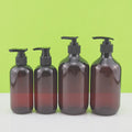 250ml 500ml Plastic  Bottle PET  Plastic Shampoo  boston Round Bottle  8oz 16oz Bath Body Soap Foam Bath  Amber Bottle