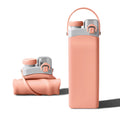 Portable Camping Outdoor Collapsible Food Grade Silicone BPA Free 600ml Eco-Friendly Water Bottle Multiple Colors Available