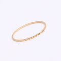 Joolim Jewelry 18K Gold Plated Stainless Steel Super Fine Line Helical Gear Dainty Rings for Women