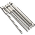 1/4 Inch Hex Ball Head Bits Inner Hexagonal Head Electric Screwdriver SEA Drill Tips Steel Handle Plain Finish DIY Various Sizes