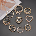 Women's T-Shirt Tie Ring Clips Slide Twist Knot Scarf Ring Buckle Alloy Circle Clothing Wrap for Wedding and Engagement
