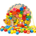 Environmental Safety Wooden Children Toy Tree Hedgehog Fruit String Beads