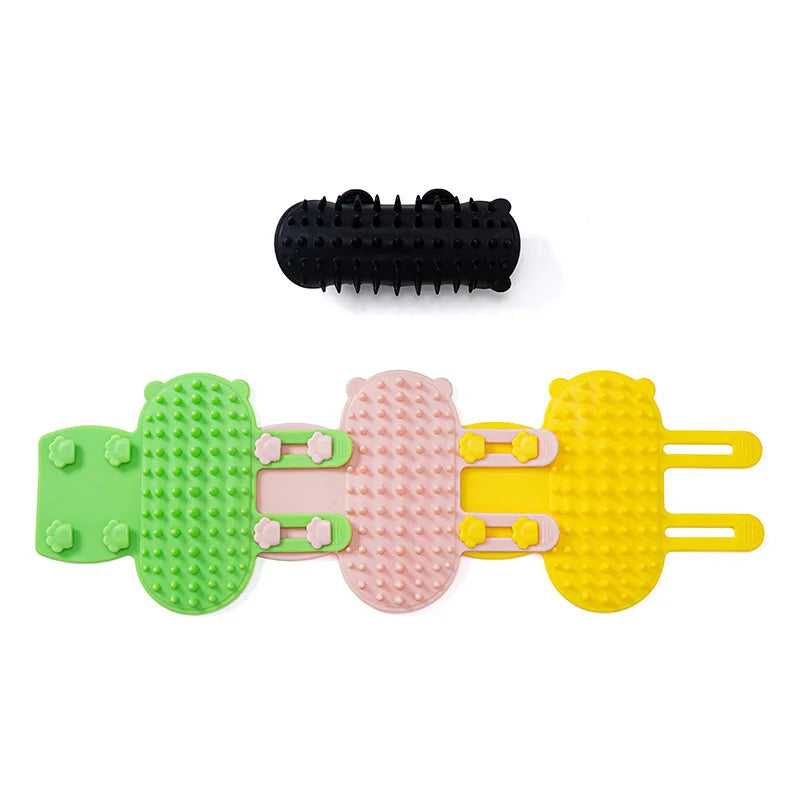 Cat Massage Brush Adjustable Self Cleaning Cat Brush 2 in 1 Pet Tickling Comb Use on Corner Table Legs