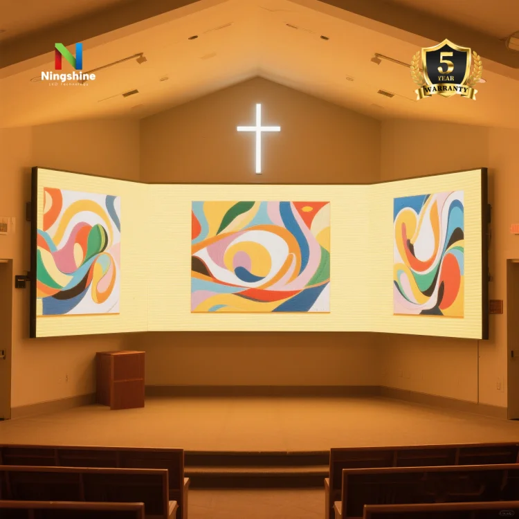 Ningshine Indoor Fixed SMD1515 LED Video Wall with HDR10+ and 800 Brightness 5-Year Warranty for Conference & Church Use