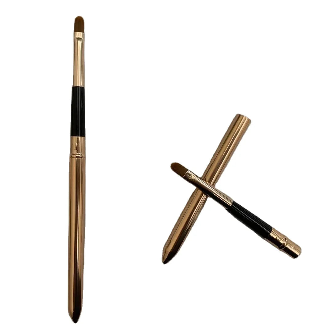 Stylish Rose Gold JDK Retractable Lip Applicator Eyeshadow Makeup Brush with Tube Container 10.5cm 5g