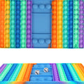 YS Silicone Rainbow Large Chess Board Push Bubble Sensory Squeezing Toy Anti-Stress Relaxing Fidget Autism Stress Relieve Toys