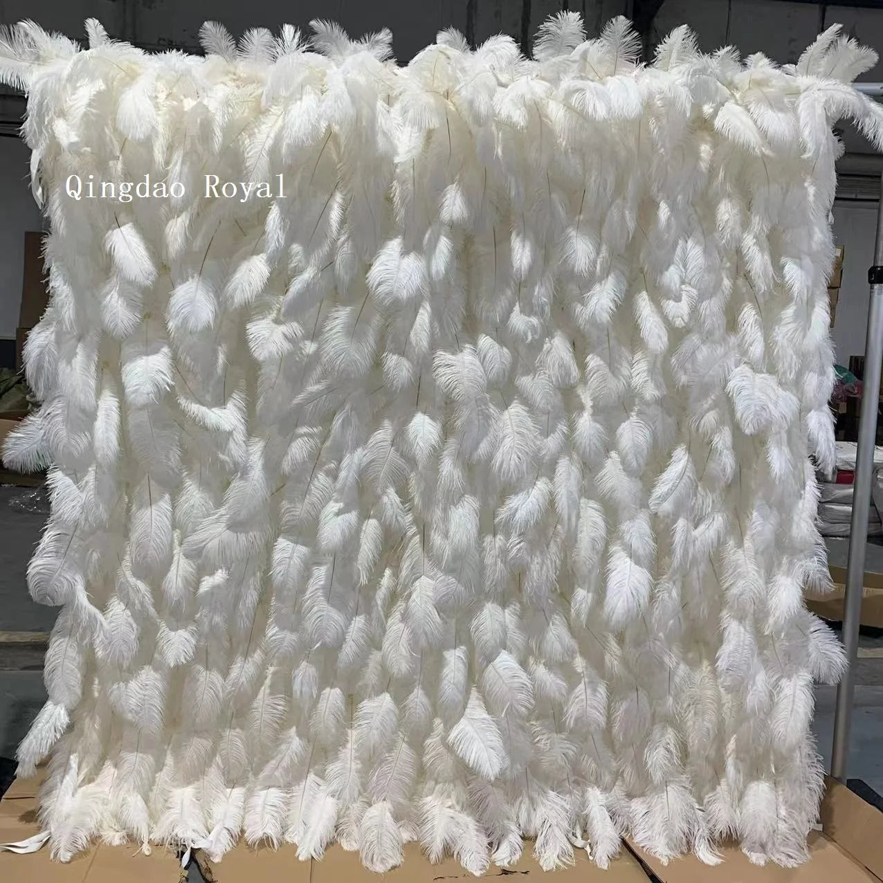 New Design Wedding Decoration Flower  Wall  8x8 Feather Wall  Artificial Decoration Backdrop for Party Photography Wedding