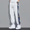 New Fashion Sweatpants Men Plus Fleece Sports Matching Color Casual Pants Loose Pants
