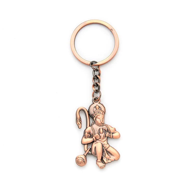 Creative Human and Snake Indian Performance Pattern Zinc Alloy Bike Key Chaincarabiner Key Chain With Ring
