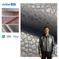 PFAS FREE Synthetic PU Leather Jacket Fabric Stain Resistant Finished Pattern Garment & Costume Use Factory Direct Sales