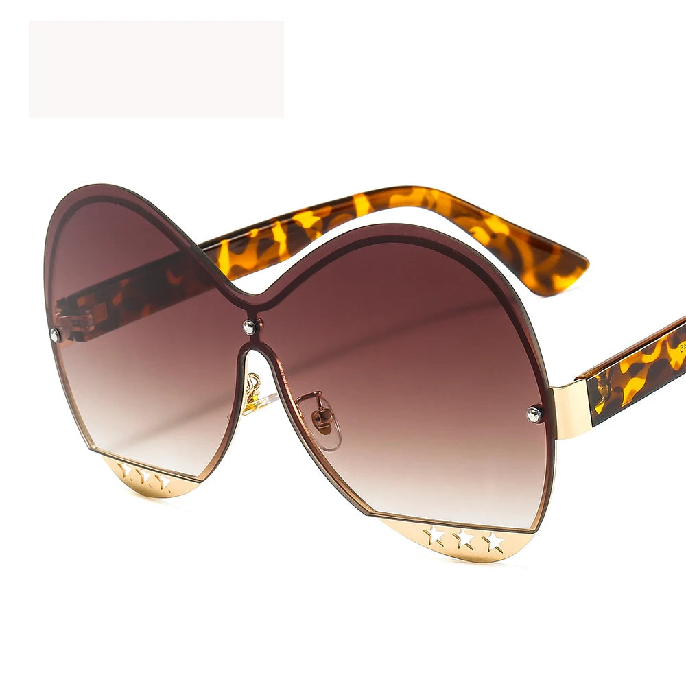 STORY OT2207 New Rimless Round Custom Oversized Sunglasses Women Men Luxury Brand Designer Retro Vintage Sun Glasses UV400
