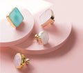 Hot Sale pink White Blue Brass Crystal Drawer Knobs Cabinet Handle