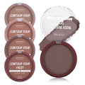Wholesale 5-color Contour Powder Compact High Pigment Vegan Bronzer Palette Matte Natural Make up Face Bronzer Palette