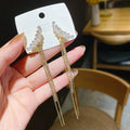 Korean Charm Long Pendent Tassels S925 Fashion Moissanite Earrings Luxury Women Jewelry