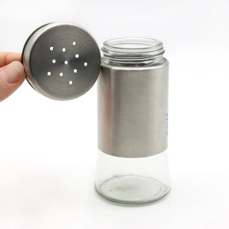 140ml Stainless Steel Seasoning Shaker Salt and Pepper Seasoning Jar for Kitchen