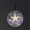 HZ Trending Products Multi AAA Stone 925 Sterling Silver Amethyst Round Pendant Healing Crystals Jewelry
