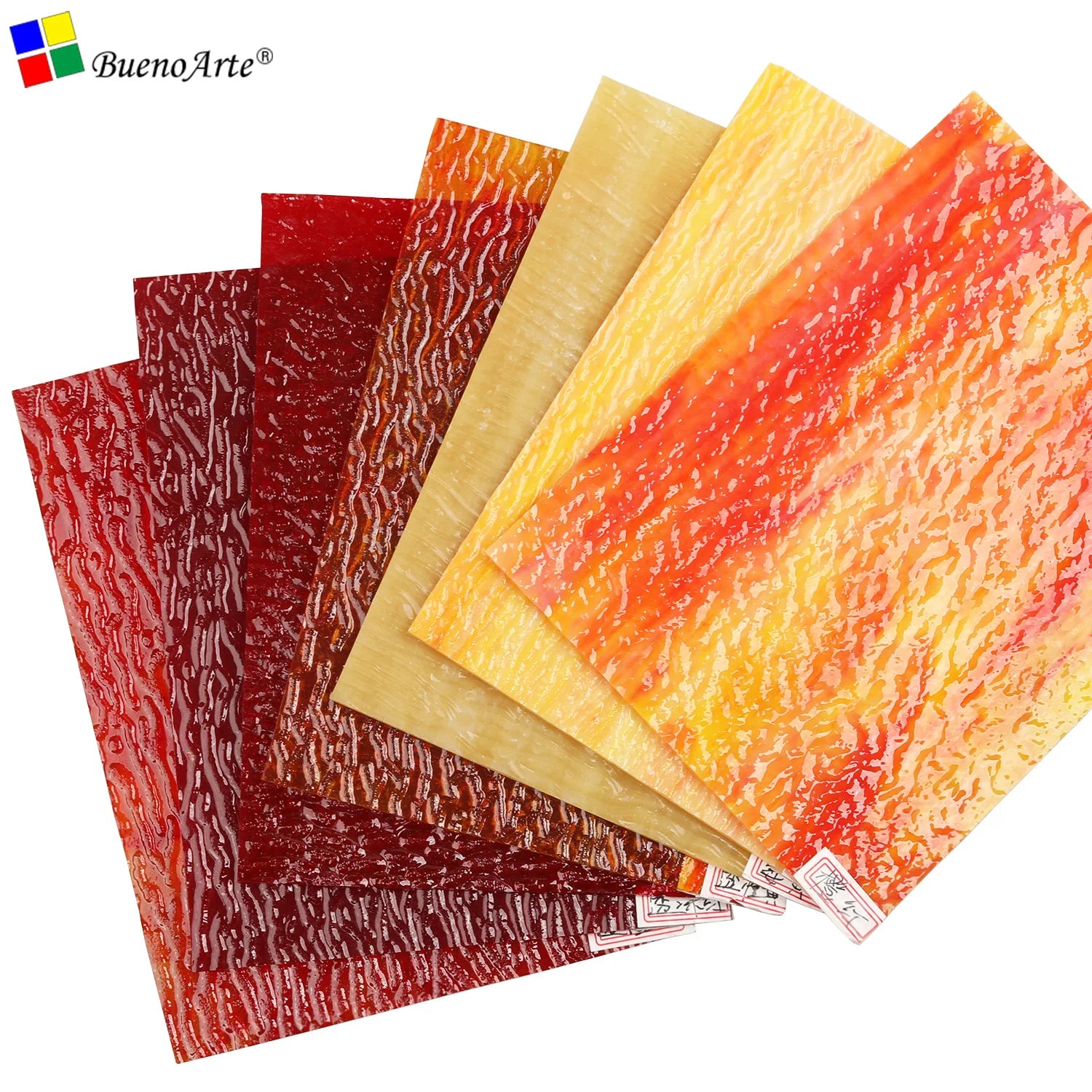 20x30cm Water Resistant Streaky Stained Glass Sheet-Variety Color-Tiffany Glass Mosaic for Room DIY Art Hobby