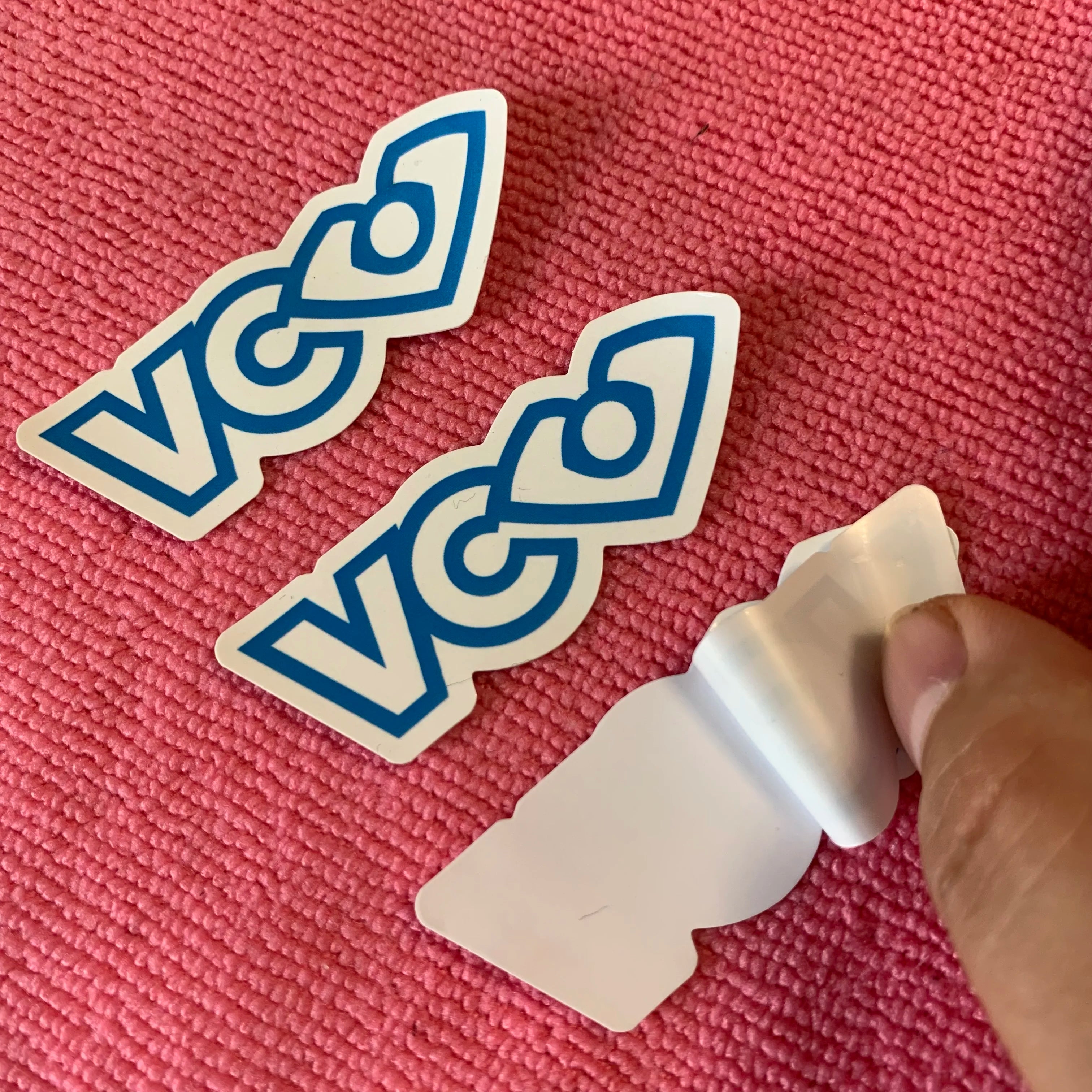Unique Shape Waterproof Company logo Vinyl Stickercut Out logo Self Adhesive PVC Plastic Sticker for Outdoor