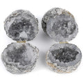Wholesale Luxury Real Druzy Agate Gem Stone Craft Cave Gift Box Natural Mexico Agate Ring Box