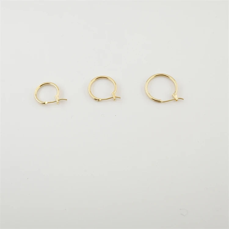 Classical Geometric Ear Clip Children's Shape Jewelry Supplies Making Accessories Brass 18K Plated Gold European Style Charm