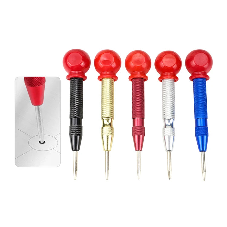 Industrial NINDEJIN THZXC Metal Glass Hole Starting Marking Adjustable Impact Puncher 5 Inch Spring Loaded Automatic Center