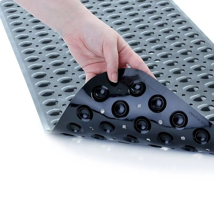 100X40CM Extra Long PVC Bathtub Mat with Suction Cups Drain Holes Non-Slip Bath Mats for Bathroom Bathtubs Safety Shower Mats