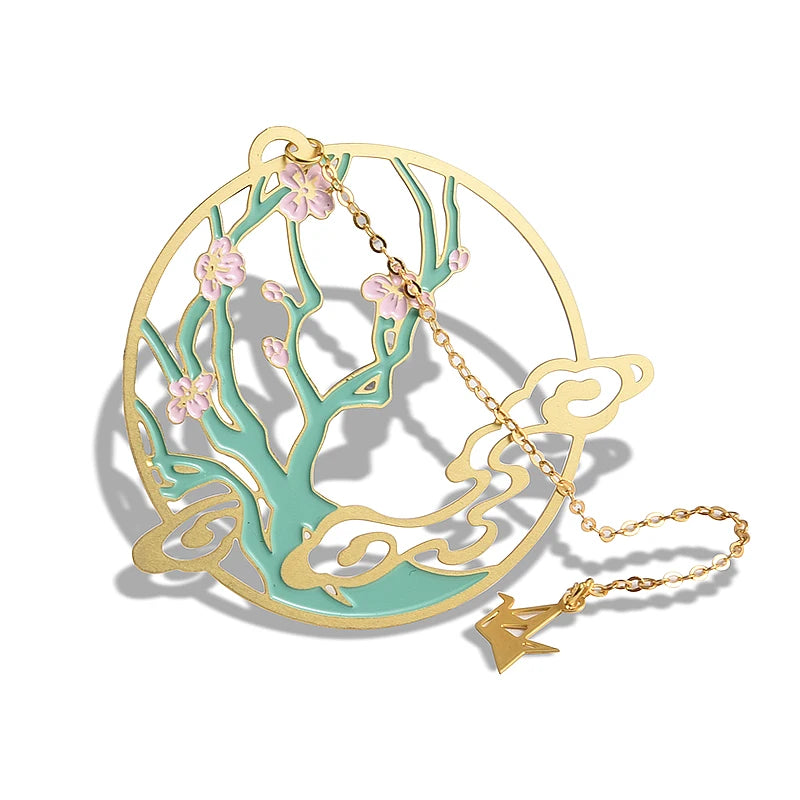 High Quality Custom Cute Soft Enamel Metal Brass Chinese Style Gift Bookmark for Books