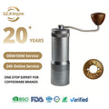 Kingze Portable Coffee Maker Stainless Steel Labor-Saving Crank Handle Lightweight Manual Coffee Grinder