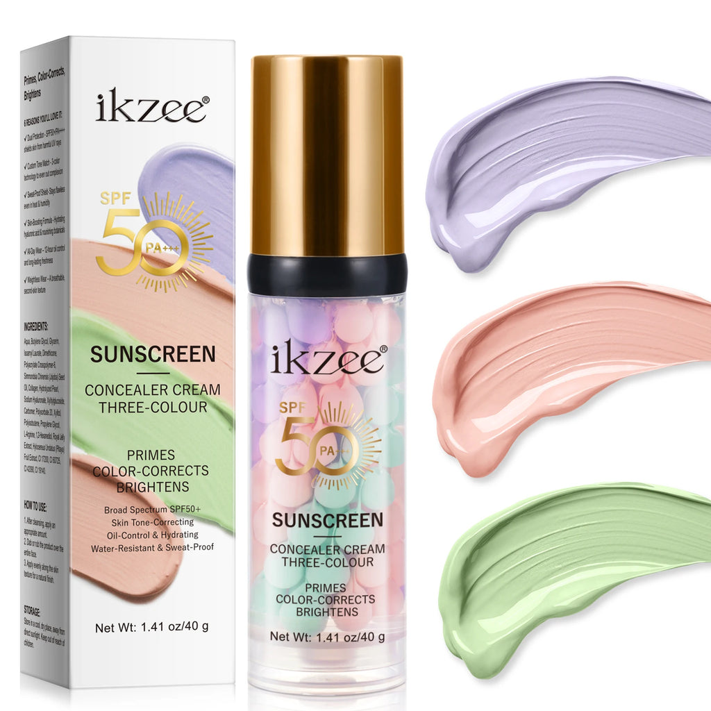 Ikzee Private Label Cosmetics SPF 50 Sunscreen Isolation Cream Custom Hydrating Waterproof Best Makeup Base Face Primer