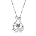 Cross-border Trendy Swan Smart 1Carat Moissanite Necklace for Women Party 925 Sterling Silver Fine Jewelry