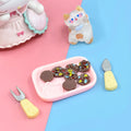 Kawaii Miniature Cat Plate Resin Cabochon Flatback Simulation Tableware Kitchen Food Toys