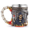 Popular Stainless Steel Witcher Sorceress Skulls Cup Sorc Sorcerer Wizard Resin 3 Dimensional Cameo Vintage Witch Beer Mug