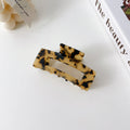 Hot Sale Hollow Out Rectangle Transparent Colorful Hair Claw Clips Fashionable Large Acrylic Acetate Hair Claw for Women Girls