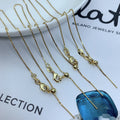 Wholesale Adjustable Copper Alloy Plated 18k Gold Necklace Box Chain Women Jewelry
