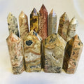 Crazy Lacy Agate Point Obelisks Gemstone Crazy Lace Agate Gemstone Point Tower For  Wholesale Decoration